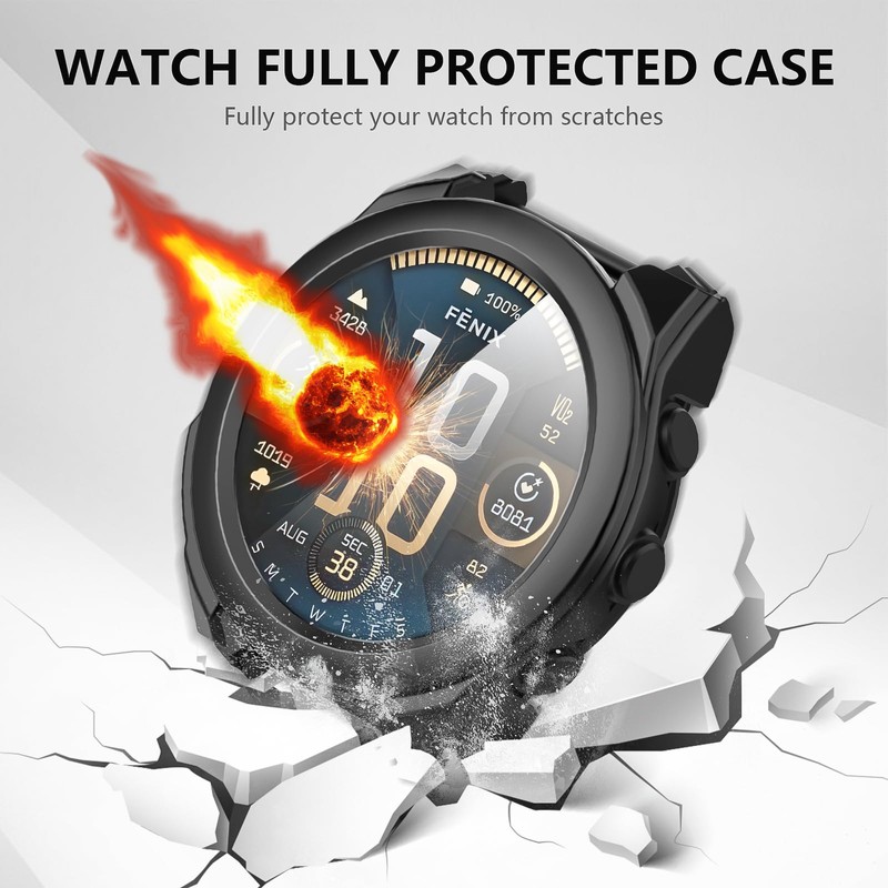 Suoman 1+2 Pack for Garmin Fenix 8 47mm Screen Protector
