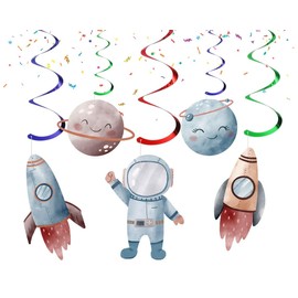 10 PCS Solar System Streamers Pack - Galactic Hanging Decorations for Space-Themed Parties, Educational Events, and Stellar Spaces