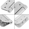 Hommyzone Adjustable Spring Door Hinge 4”X 4”, Stainless Steel Self-Closing