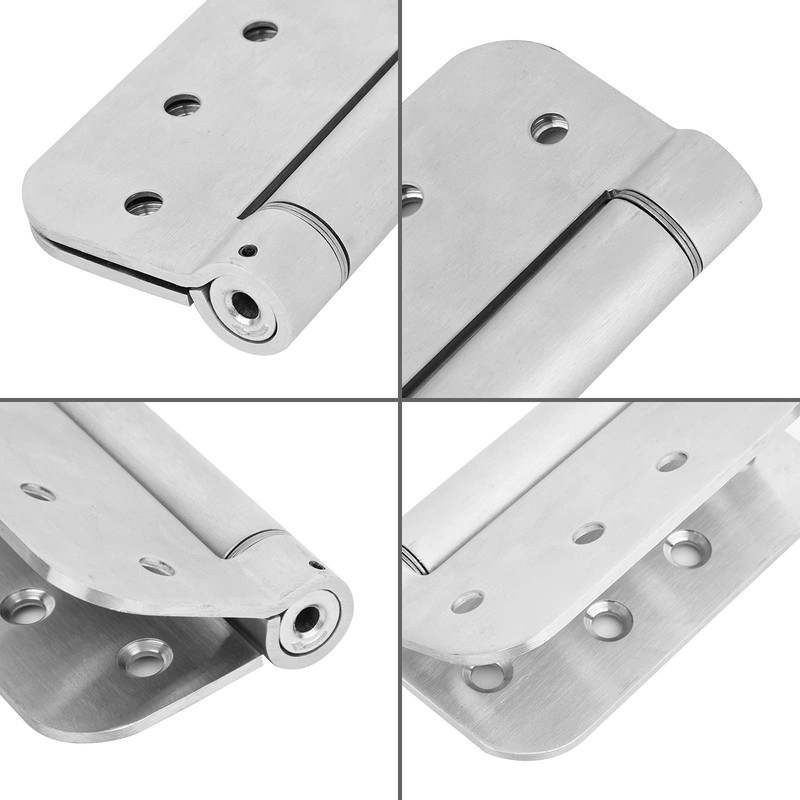 Hommyzone Adjustable Spring Door Hinge 4”X 4”, Stainless Steel Self-Closing