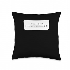 AI Prompt Box – Rewrite My Life as a Main Character Arc Throw Pillow
