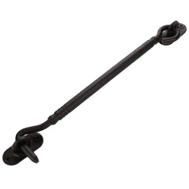 Bilyglewarwof Barn Door Hook and Eye Latch 8inch Heavy Duty Solid Extra Thicken,Sliding Door Lock Barn Gate Latch Privacy Hook and Eye Latch Black (8inch, Black)