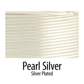 Artistic Wire, 24 Gauge Silver Plated Tarnish Resistant Colored Copper Craft Jewelry Wrapping Wire, Pearl Silver, 15 yd