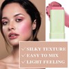 Cream Blush Stick with Brush,Waterproof Multi Cream Blush Stick Makeup,Lightweight,Long-lasting,Easy