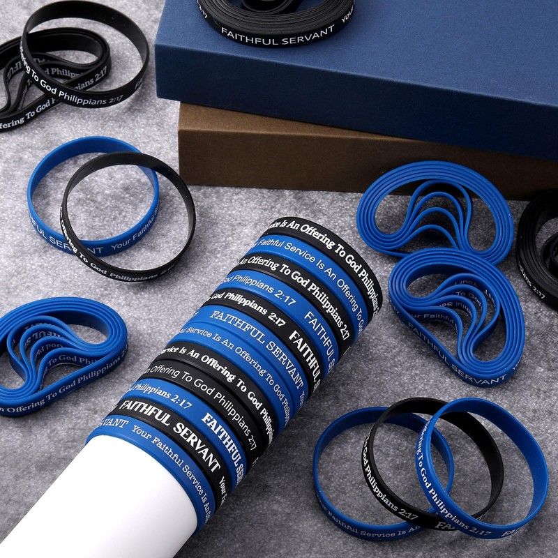 PullCrease 50 Pcs Christian Bible Verses Bracelets Bulk Scripture Silicone