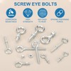 PATIKIL M6x20mm Eye Bolts with Nuts, 20 Pcs Shoulder Swing