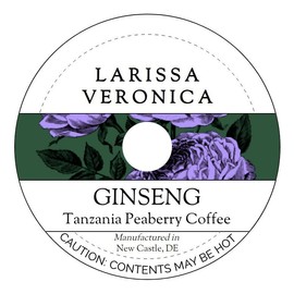 Ginseng Tanzania Peaberry Coffee (Single Serve K-Cup Pods) (Gourmet, Naturally Flavored, Whole Coffee Beans) (12 pods, ZIN: 572865) - 2 Pack