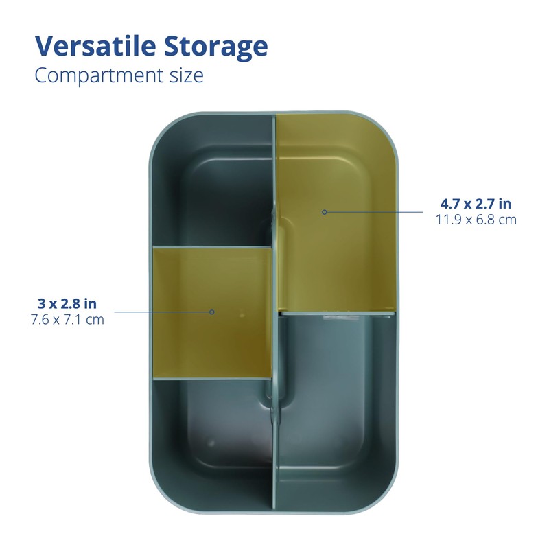 BLUE GINKGO Multipurpose Basket Organiser - Stackable Plastic Basket with