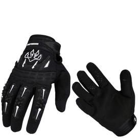 EXCEREY Touch Screen MTB Off-Road Bicycle Full Finger Off-Road Racing Gloves Outdoor Sports for Men Women & Mountaineering (Black, XL)