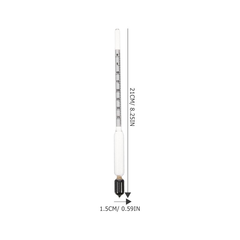 VILLCASE Glass Hydrometer, 0-35 Specific Gravity Hydrometer Dual Scale Laboratory