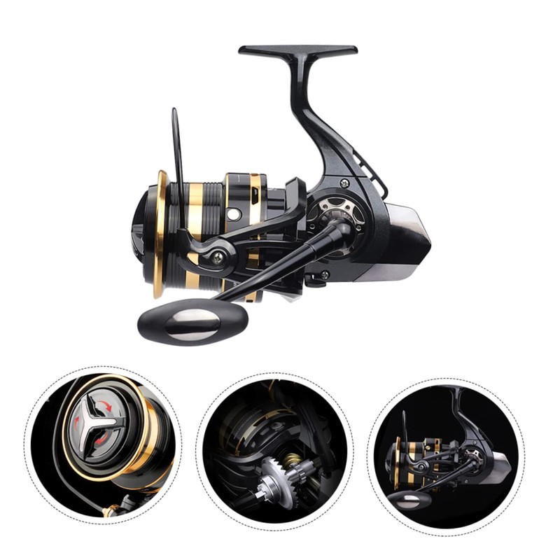 Sosoport Far Round Metal Fishing Reel 4.9:1 Gear Ratio 13