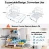 GSlife Large Dish Drying Rack - Extendable 2-in-1 Dish Racks