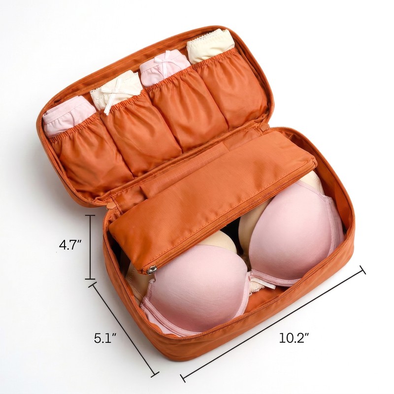Portable Travel Storage Bag – Multi-Function Bra & Underwear Organizer,