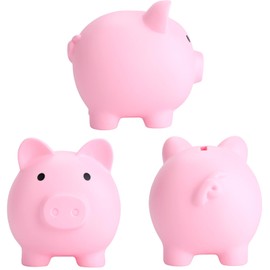 GGTTNRT Piggy Banks For Kids Adults, Cute Coin Cash Money Box For Kids, for Room Decoration, Family and Friends Gift (Pink)