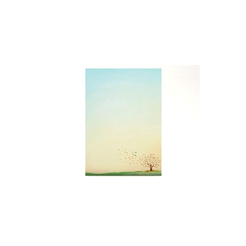 paperandpicture Autumn Watercolour Writing Paper | 20 Sheets DIN A4