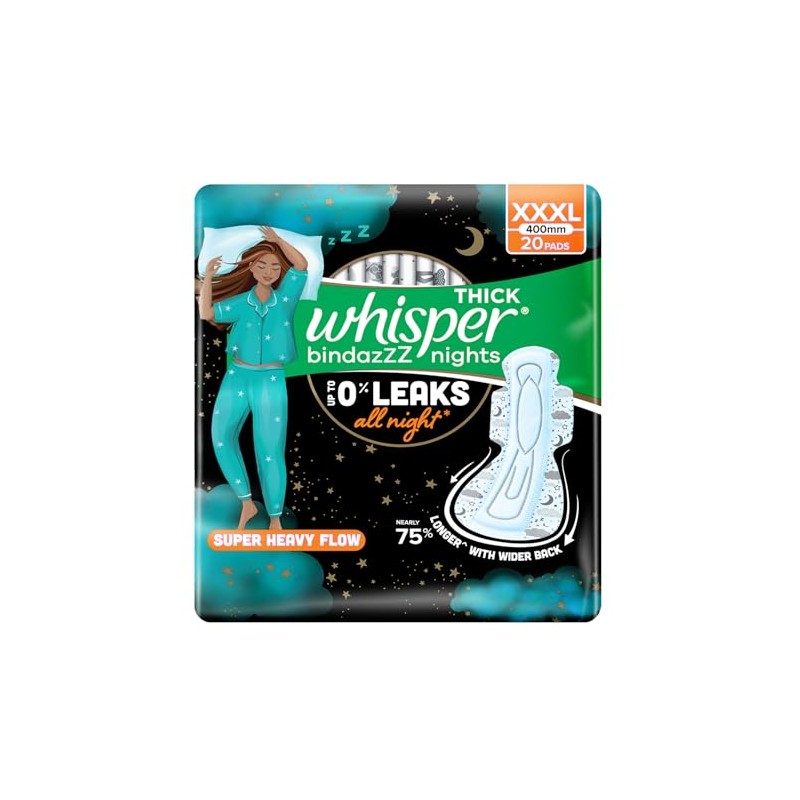 Whisper Ultra Night - Almohadillas sanitarias para mujer, XXXL 20