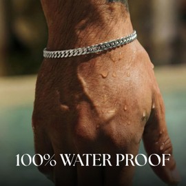 Galis Cuban Link Bracelet for Men - Silver Plated Over Premium Stainless Steel Bracelets, Mens Gifts Ideas, Stylish Men's Jewelry, Gifts for Him 7" Wrist Size & 5mm Chain Thick