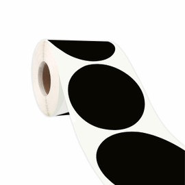 PARLAIM 3 Inch Round Permanent Adhesive Color Cod Dot Stickers,500 per Dispenser Box Roll dots Label Inventory Circle Stickers (Black)