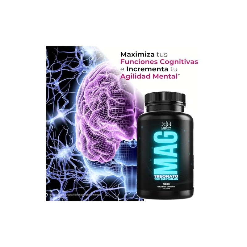 Treonato Magnesio 100 Puro Alta Absorción Máxima Pureza Elemental Contiene