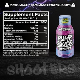 Pump Sauce Gusanos Goma Shooters Botellas Paquete Pre Entrenamiento Cafeína Líquido Espectro Completo Gluten Vegano Cero Azúcar