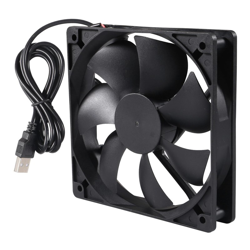 2pcs 12cm 5V DC 120x120x25mm Brushless USB Case Cooler Fan