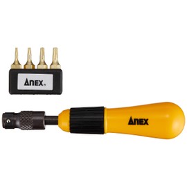 ANEX Screwdriver Replacement Type Hex Robe Bit Set of 4 (T6/8/10/15) No. 6620