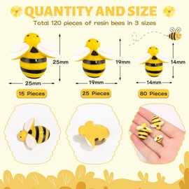 Hebterrka Kleine Bienen Set, 120 Stück Scrapbook Sticker, Blumen Sticker Für Fotoalbum Und Journaling, Perfektes Zubehör Für Scrapbooking Und Frühlingsdekorationen