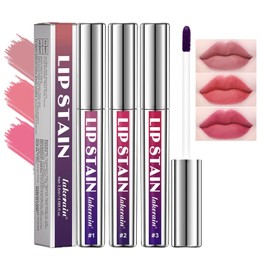 Aseawave 3Pcs Peel Off Lip Liner Lipstick Makeup, Pink Peel Off Lipgloss for Women Magic Lipstick 24 Hours Original Lip Liner Makeup Stain (#D, 1 Count (Pack of 3))