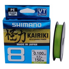 SHIMANO Kairiki 8, 150 metres, Mantis green, 0.230 mm/22.5 kg, 8-fold braided fishing line, 59WPLA58R07