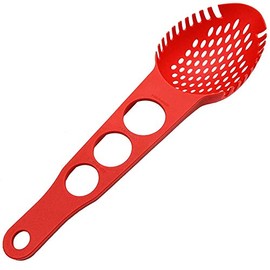 Yuemsh Nylon Spaghetti Server Non-Stick Pasta Fork Slotted Spoon Food Strainer with Spaghetti Measure Tool Strainer Ladle