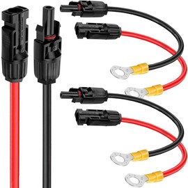 DKARDU Solar Panel to O Ring Cable, 10AWG Solar Panel Connecter O Ring Adaptor Extension Cable for Solar Charge Controller Solar Generator Inverter Battery Pack Charger