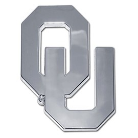 Elektroplate University of Oklahoma (OU All Chrome w/Open Middle) Emblem