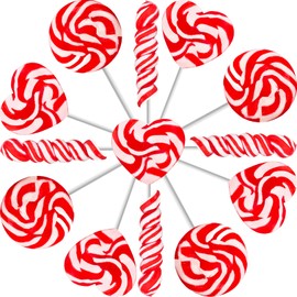 Fruidles Valentine's Day Swirl Lollipop Sucker, Individually Wrapped (144-Pack)