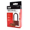 SCAN SCAPLBCOMLS Long Shackle Brass Padlock Combination, 50mm