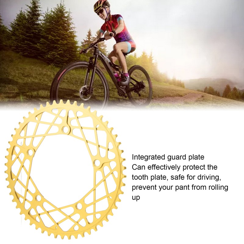 Bike Chainring 54T Aluminum Alloy High Strength Lightweight Anodized Folding
