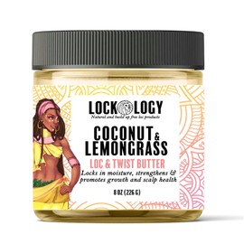 Lockology Loc Retwisting Butter & Moisturizer, Loc Retwist Product, All Natural & NO Build Up Coconut Lemongrass Loc Maintenance Products