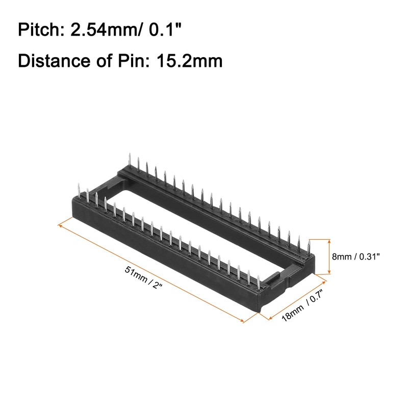sourcing map 14Pcs DIP IC Chip Socket Adapter, 2.54mm Pitch