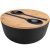 Bamboo Fiber Salad Bowl, Large Bamboo Salad Bowl with Lid