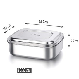 GA Homefavor Stainless Steel Bento 3 Compartment Lunch Box, Large
