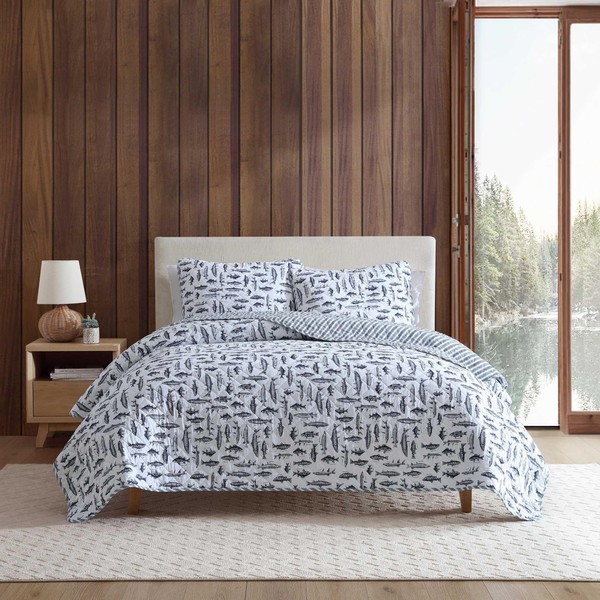 Eddie Bauer - Twin Quilt Set, Reversible Bedding with Matching