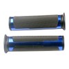 MotorToGo 7/8" Open End Blue Motorcycle CNC Aluminum Handlebar Gel