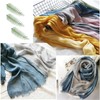 ANIDL Cotton Linen Fashion Scarf,Gradient Two-tone Four Season Scarf Shawl