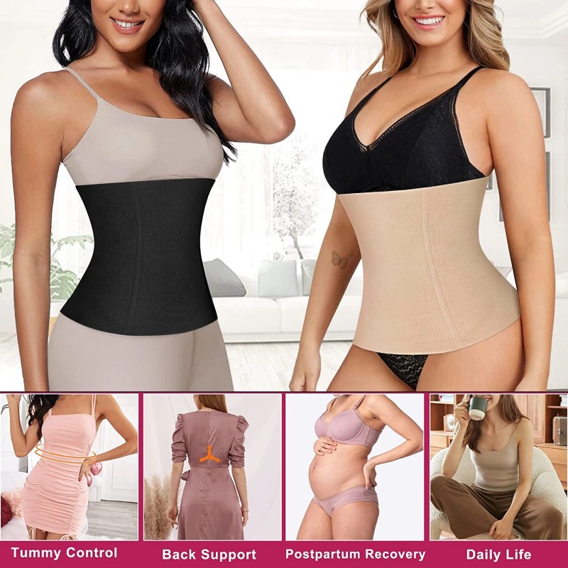 Women's Waist Trainer Shaper Postpartum Belly Recovery Girdle Tummy Control