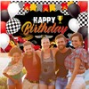 Car Racing Happy Birthday Backdrop Car Themed Birthday Party Decorations