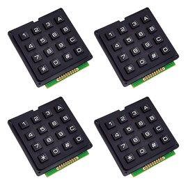 SazkJere 4PCS 4x4 Matrix Keypad 16 Keyboard Module External Keypad Board for Microcontroller (16Key)