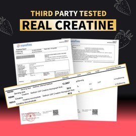 Nutravita Creatine Monohydrate Gummies for Men & Women-5g of Creatine Monohydrate per Serving - Sugar Free,Vegan, Cranberry Flavor, 120 Count