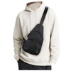 SEAFEW Small Black Sling Crossbody Bag for Men Women, Shoulder