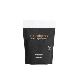 Cafelágeno - Café con Péptidos de Colágeno Hidrolizado Francés, Biotina, Ácido Pantoténico (Vit B5), Vitaminas A, C, D, E, Magnesio, Zinc, Cobre,...  