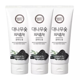 Happybath 해피바스 대나무숯 피지흡착 클렌징폼 200g X 3개 Happybath Bamboo Charcoal Oil Absorbing Cleansing Foam 200g X 3