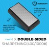 AWAOVV Double-Sided Diamond Sharpening Stone,Whetstone Honeycomb Plate with Non-Slip Base(400/1000